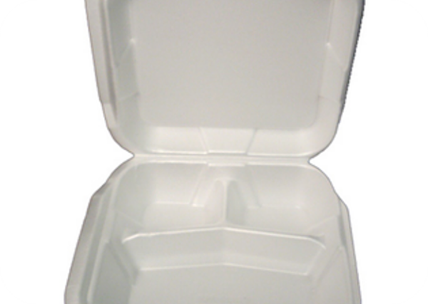 PLATE TO GO FOAM 3 COMPARMENT LARGE 200 9X9