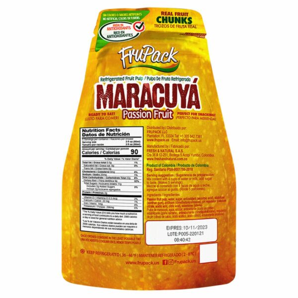 FRUPACK PASSION FRUIT PULP 9/40.5 OZ - Image 2